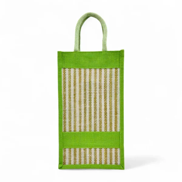 2 Bottle Jute Bag 5 Color 50pcs Mix Bundle - Image 2