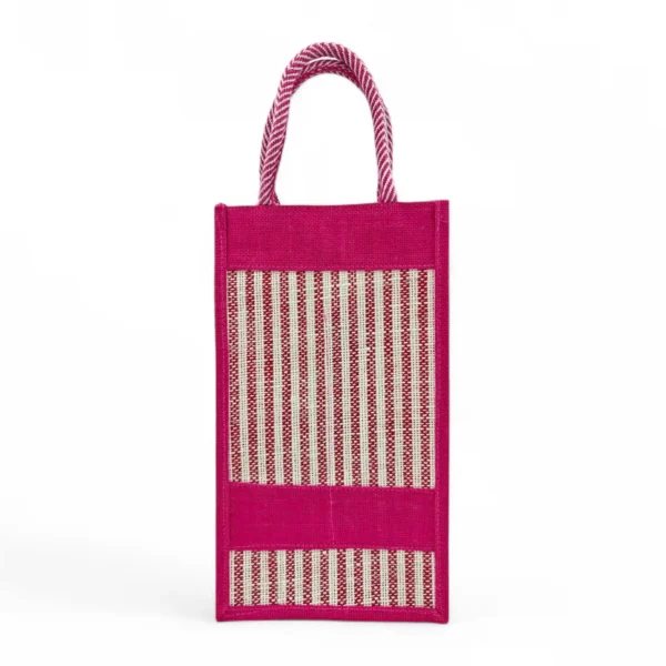 2 Bottle Jute Bag 5 Color 50pcs Mix Bundle - Image 3