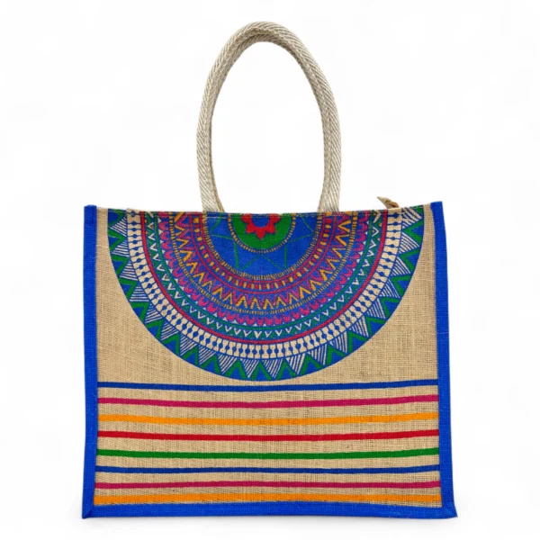 Jute Bag Big Shopper Bulk 50pcs Pack of 5 Colors - 2293 - Image 4