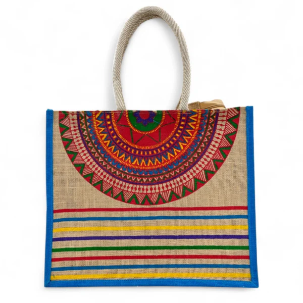 Jute Bag Big Shopper Bulk 50pcs Pack of 5 Colors - 2293 - Image 2