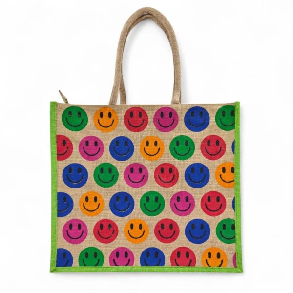 Jute Bag Big Shopper Bulk 50pcs Pack of 5 Colors - 2256