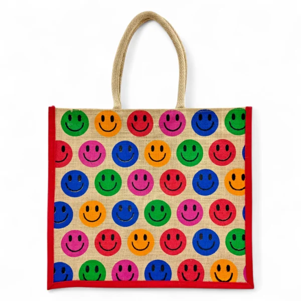 Jute Bag Big Shopper Bulk 50pcs Pack of 5 Colors - 2256 - Image 4