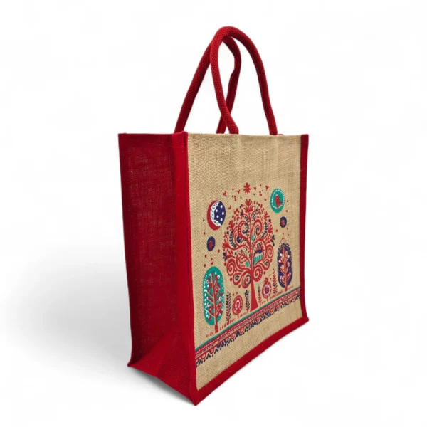 Jute Bag Bulk 50pcs Pack of 5 Colors - 3089 - Image 2